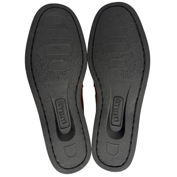 Eastland Brown Leather Boat Shoes‎ Moc Toe & Lace Detail Style Yarmouth Size 10W - Picture 10 of 12